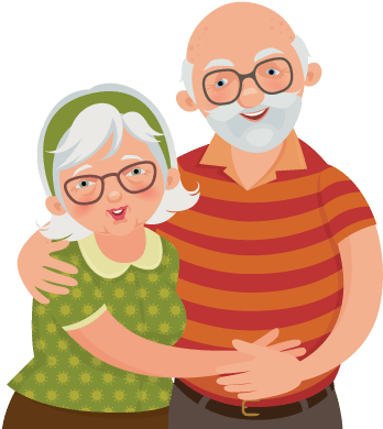 Is - Old Couple Cartoon Png (777x404), Png Download