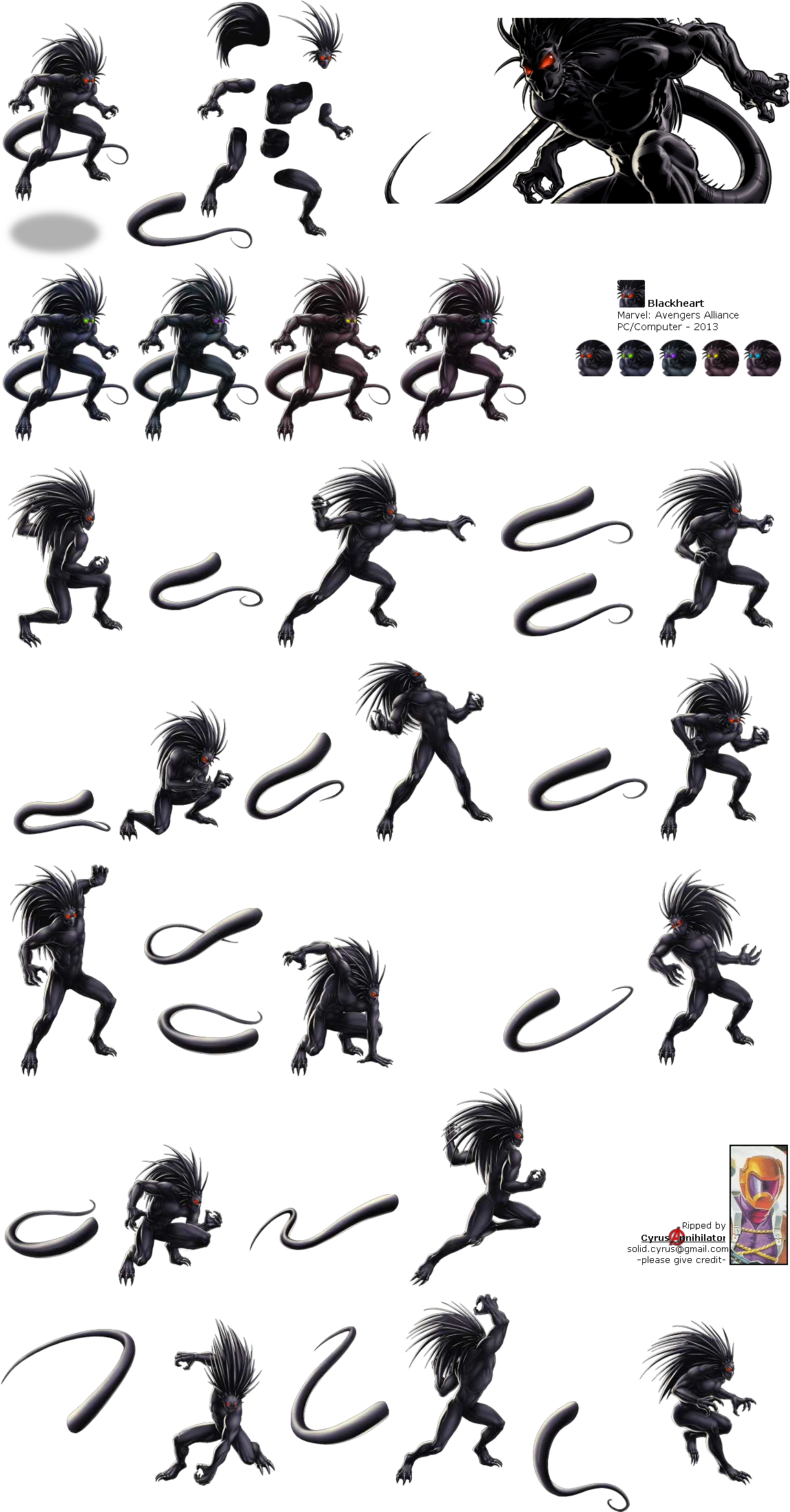 Blackheart - Blackheart Marvel Avengers Alliance (1170x2220), Png Download