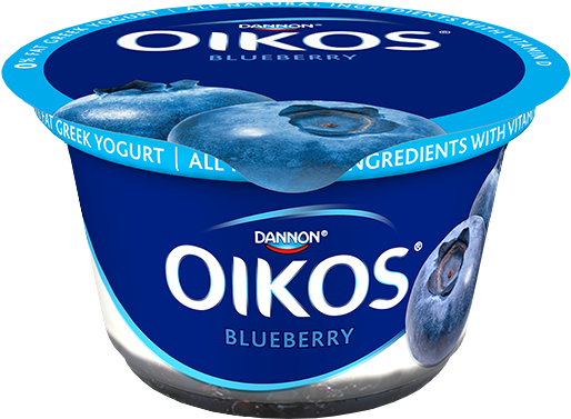 Blueberry Greek Yogurt Single Serve - Oikos Greek Yogurt (513x401), Png Download
