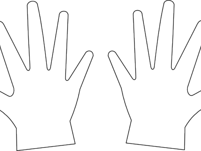 Hand Clipart Black And White - Hand (640x480), Png Download