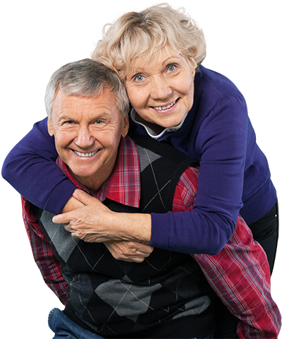 Laughing Older Couple - Portrait (412x479), Png Download