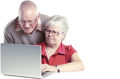 Old Person Confused By Technology (489x323), Png Download