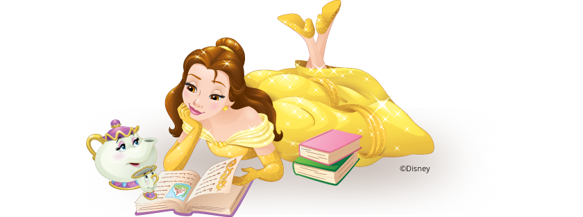 Disney Characters - Disney Princess Belle 16 Inch Backpack With Side Mesh (840x313), Png Download