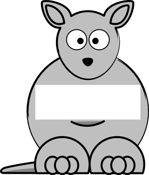 Grey Sightword Kangaroo Clip Art - Polar Bear Cartoon Png (504x593), Png Download