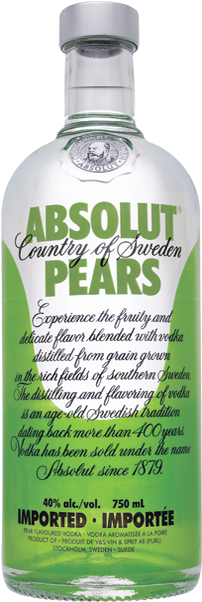 Absolut Pears - Absolut Company Absolut Peppar 1l (250x601), Png Download