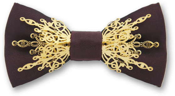Gothic In Purple Gold Bow Tie - Zeostudio Bowtie, Produced By Weixuwang Studio, Handmade, (800x800), Png Download
