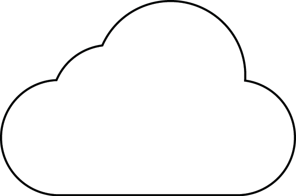 Forme Nuage - Nuage A Imprimer (609x405), Png Download