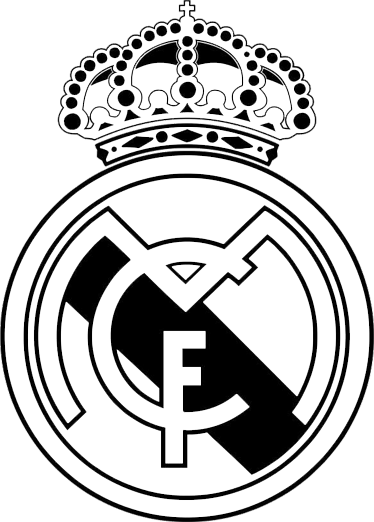 Background Real Madrid - Real Madrid Logo Black Png (374x522), Png Download