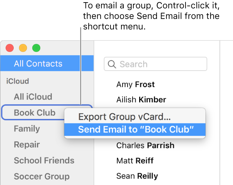 The Contacts Sidebar Showing The Pop-up Menu With The - Email (745x591), Png Download