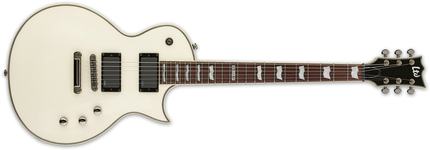 Esp Ltd Ec401 Electric Guitar With Emg 81/60 Pickups - Esp Ltd Ec-401 Electric Guitar (olympic White) (1400x1000), Png Download