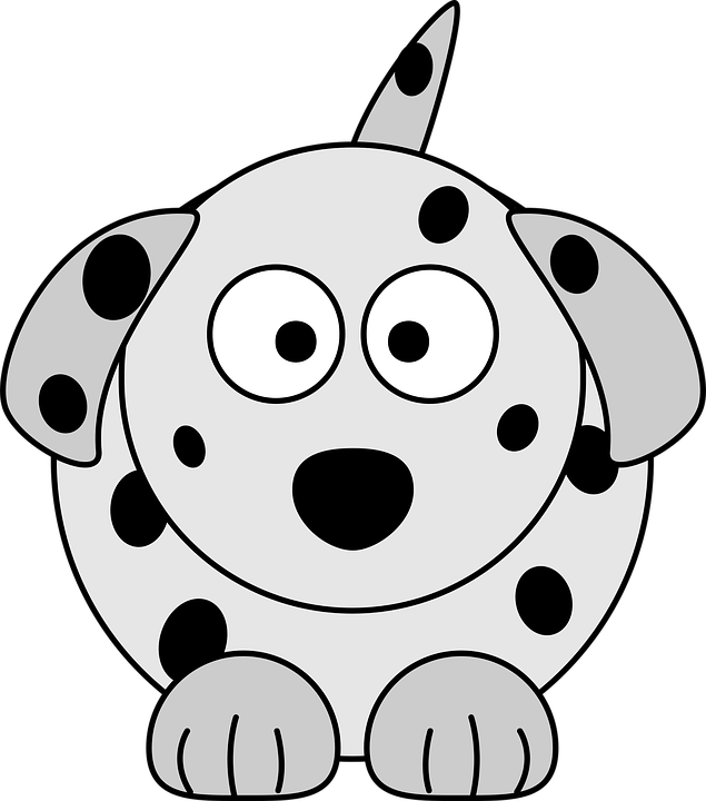 Dog Clipart Colour - Cartoon Images Of Dalmatians (635x720), Png Download