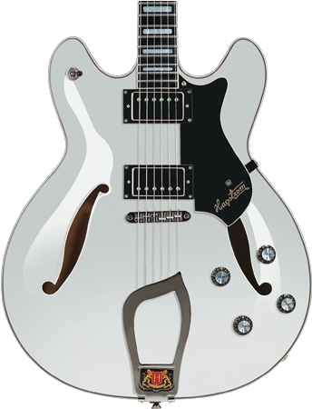 Hagstrom Viking Deluxe Hero White Gloss - Hagstrom Viking Deluxe White (350x453), Png Download
