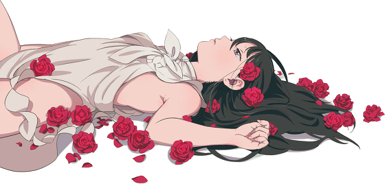 Animox - Anime Girl Laying Png (560x268), Png Download