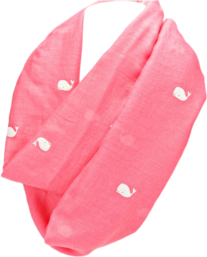 Baby Whale Infinity Scarf, Coral - Beanie (530x530), Png Download