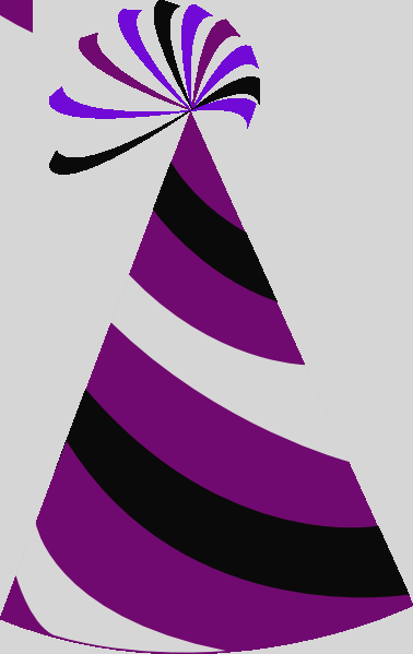 Purple Party Hat Png (378x599), Png Download