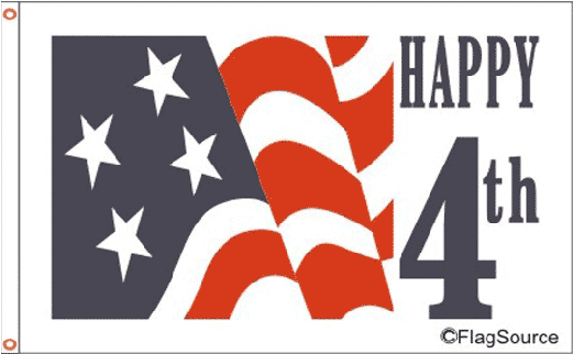 4th Of July Flag (520x416), Png Download