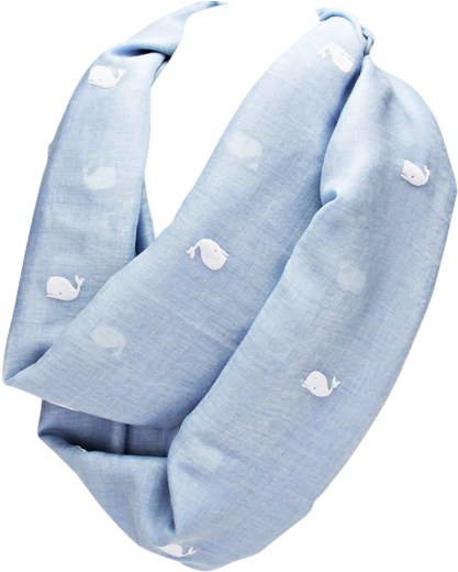 Baby Whale Infinity Scarf, Blue - Bib (530x530), Png Download