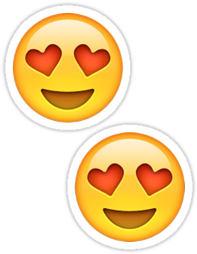 Crying Eyes Red - Love Face Emoji Png (375x360), Png Download
