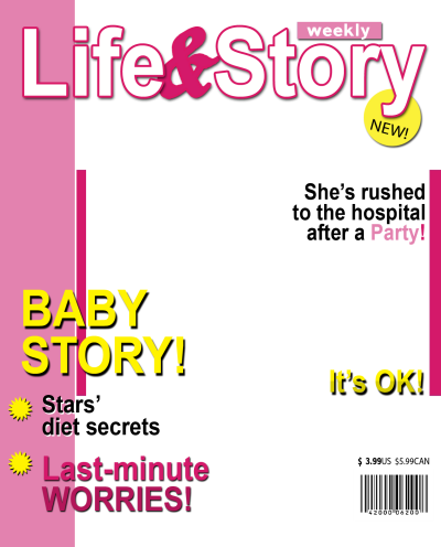 Magazine Cover Template Png Png Images - Magazine Cover Template Png (400x496), Png Download