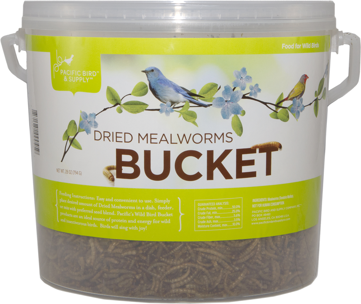 Dried Mealworm Bucket - Pacific Bird Dried Mealworms - Dried Mealworms 5lb (1440x1200), Png Download