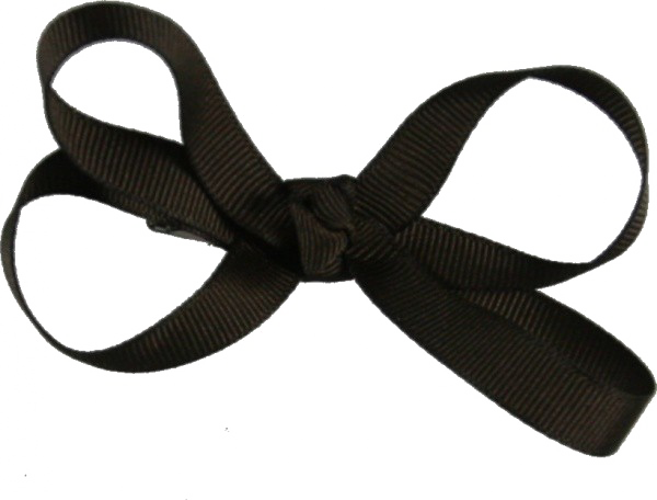 Black Bow Ribbon Transparent Images - Hair Ribbons Black And White (600x456), Png Download