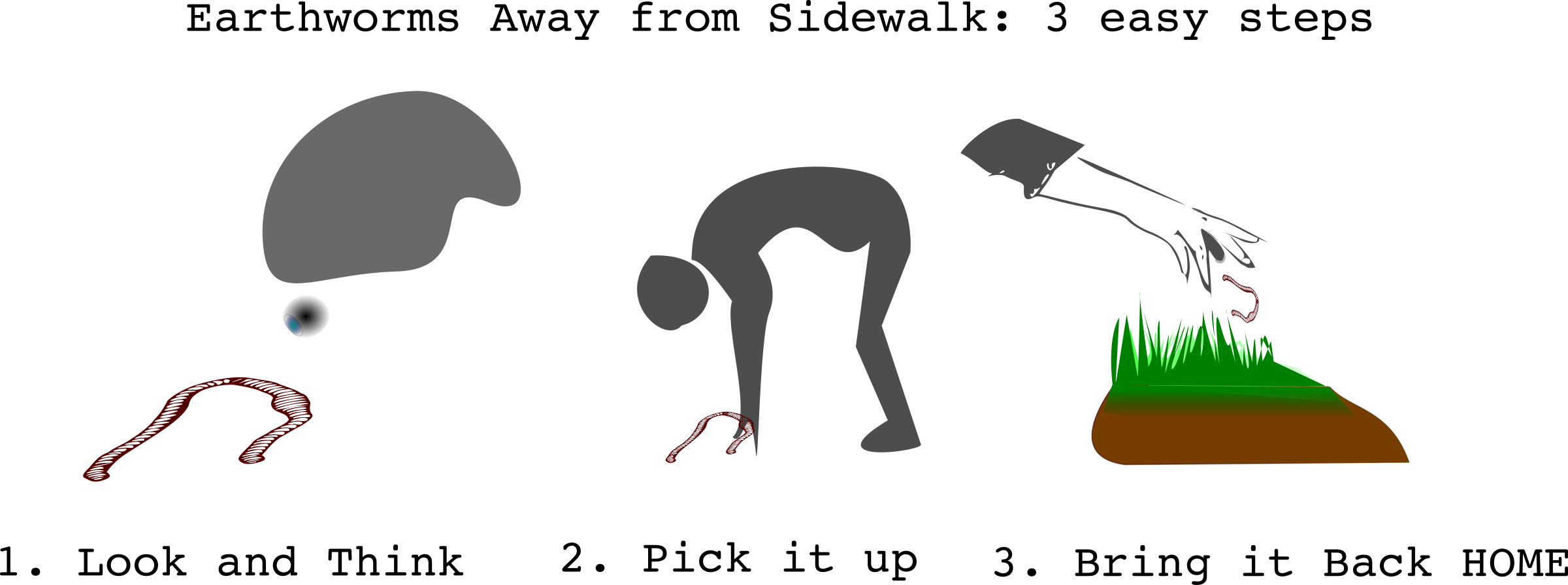 This Free Icons Png Design Of Earthworms Back Home (2400x896), Png Download