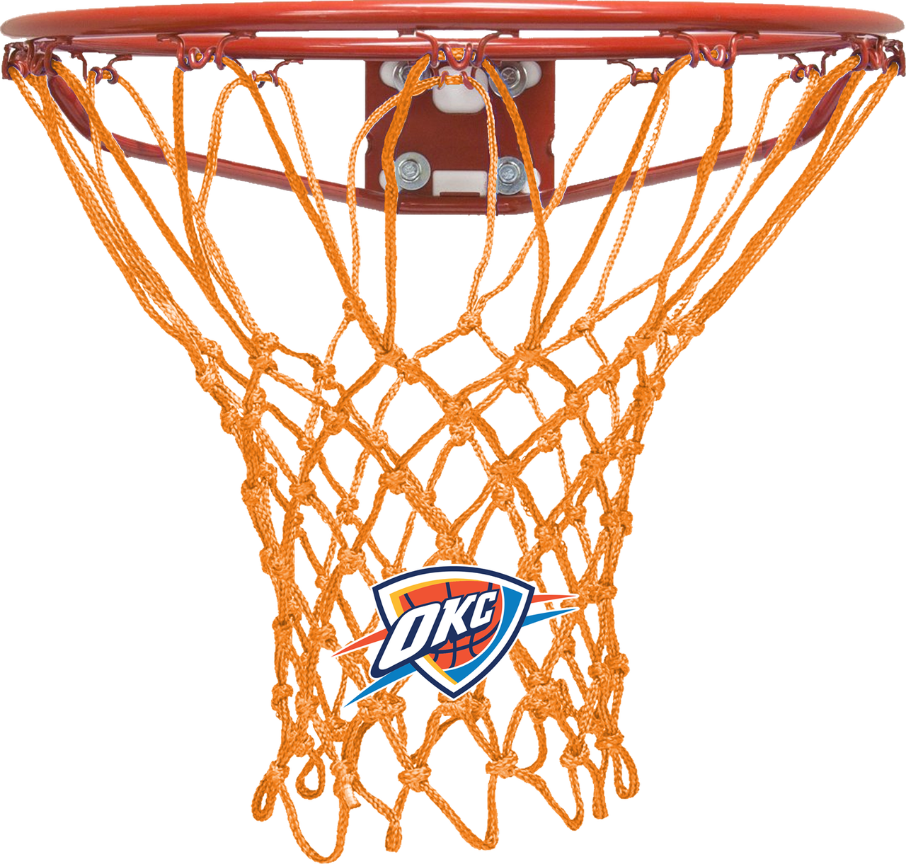 Oklahoma City Thunder Orange Basketball Net - Basketball Ring (1280x1221), Png Download