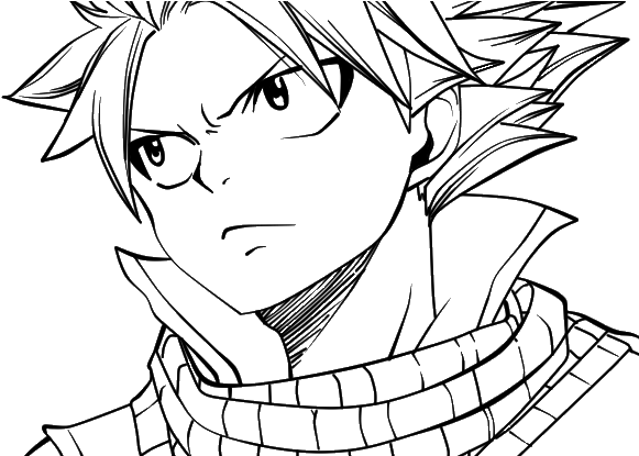 Drawn Fairy Tale Black And White - Natsu Dragneel (681x414), Png Download