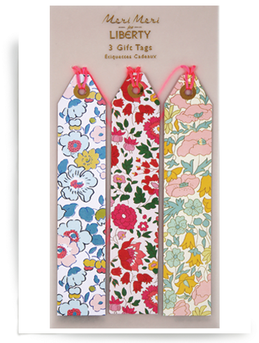 Liberty Gift Tags - Liberty Flowers Tea Towel - Danjo D (400x510), Png Download