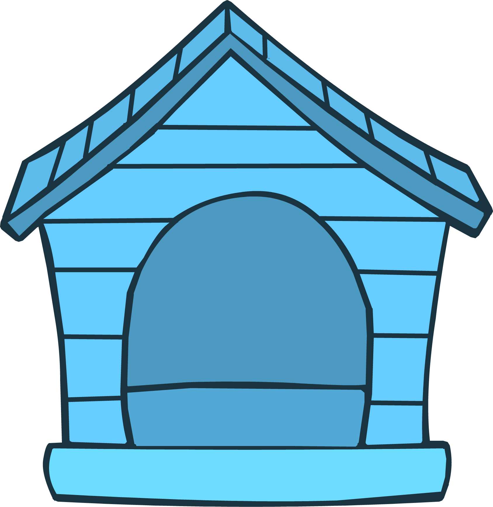 Png - Club Penguin Casas De Puffles (1688x1737), Png Download