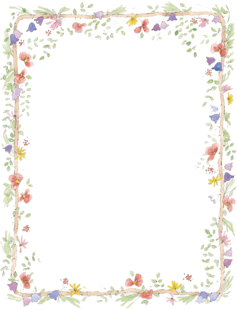 Free Png Flowers Borders Download Png Png Images Transparent - Flowers Word Document Border (480x633), Png Download