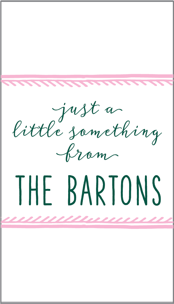 Bordered Gift Stickers - Handwriting (676x1125), Png Download