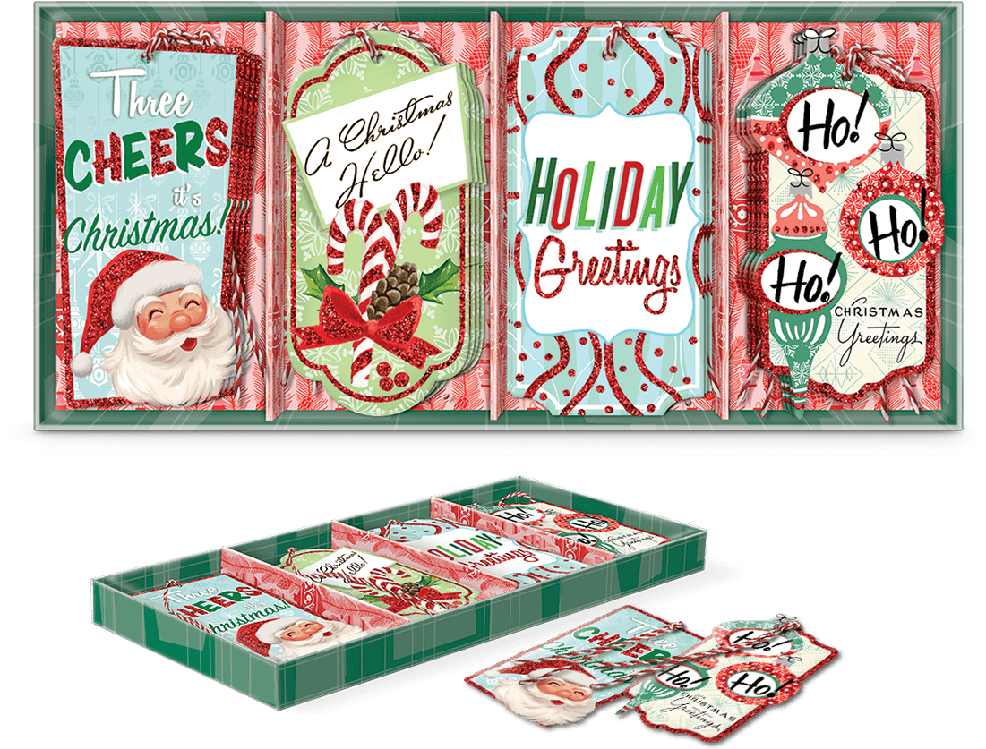 Retro Patterns Gift Tags - Molly & Rex Gift Tags Holiday Retro 16 Pc (1200x1200), Png Download