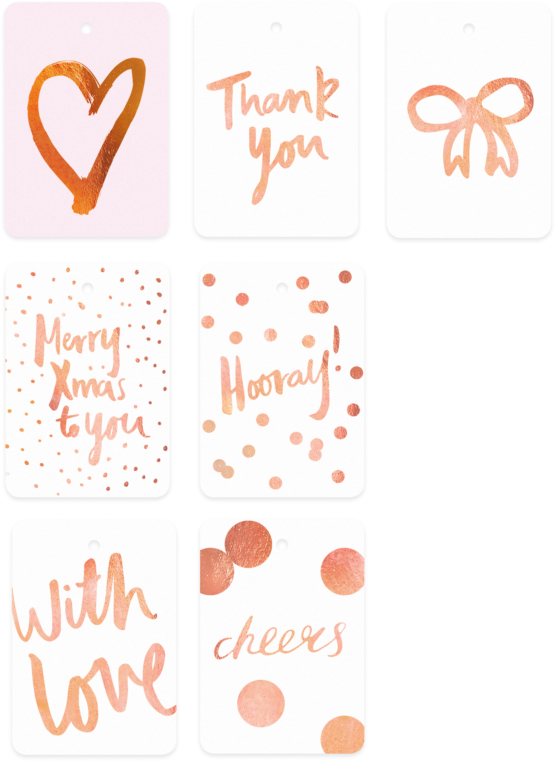 Individual Foiled Gift Tags (2480x3508), Png Download