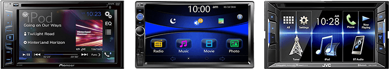 Quadcopter Reviews Best Touchscreen Car Stereo - Regetek Car Rear View Camera + Double Din 7" Touchscreen (800x325), Png Download