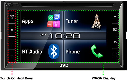 8" Clear Resistive Touch Panel - Jvc Kwv620bt (768x334), Png Download