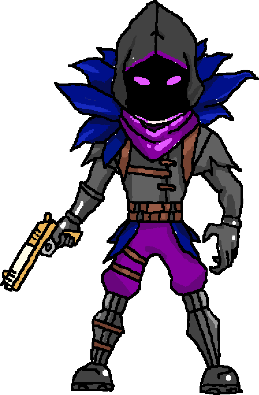 Raven - Fortnite Drawing (1200x1400), Png Download
