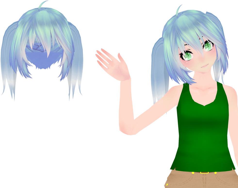 Hair Png Anime Girl (1024x1024), Png Download