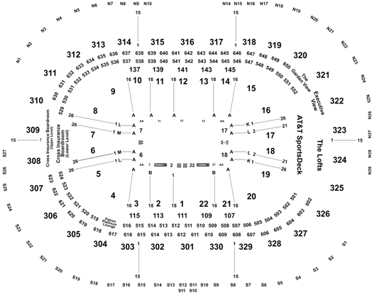 Full Map - Td Garden (525x455), Png Download