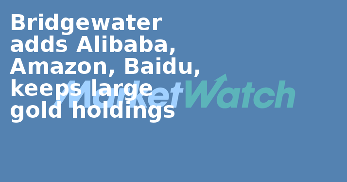 Bridgewater Adds Alibaba, Amazon, Baidu, Keeps Large - M&m (714x374), Png Download