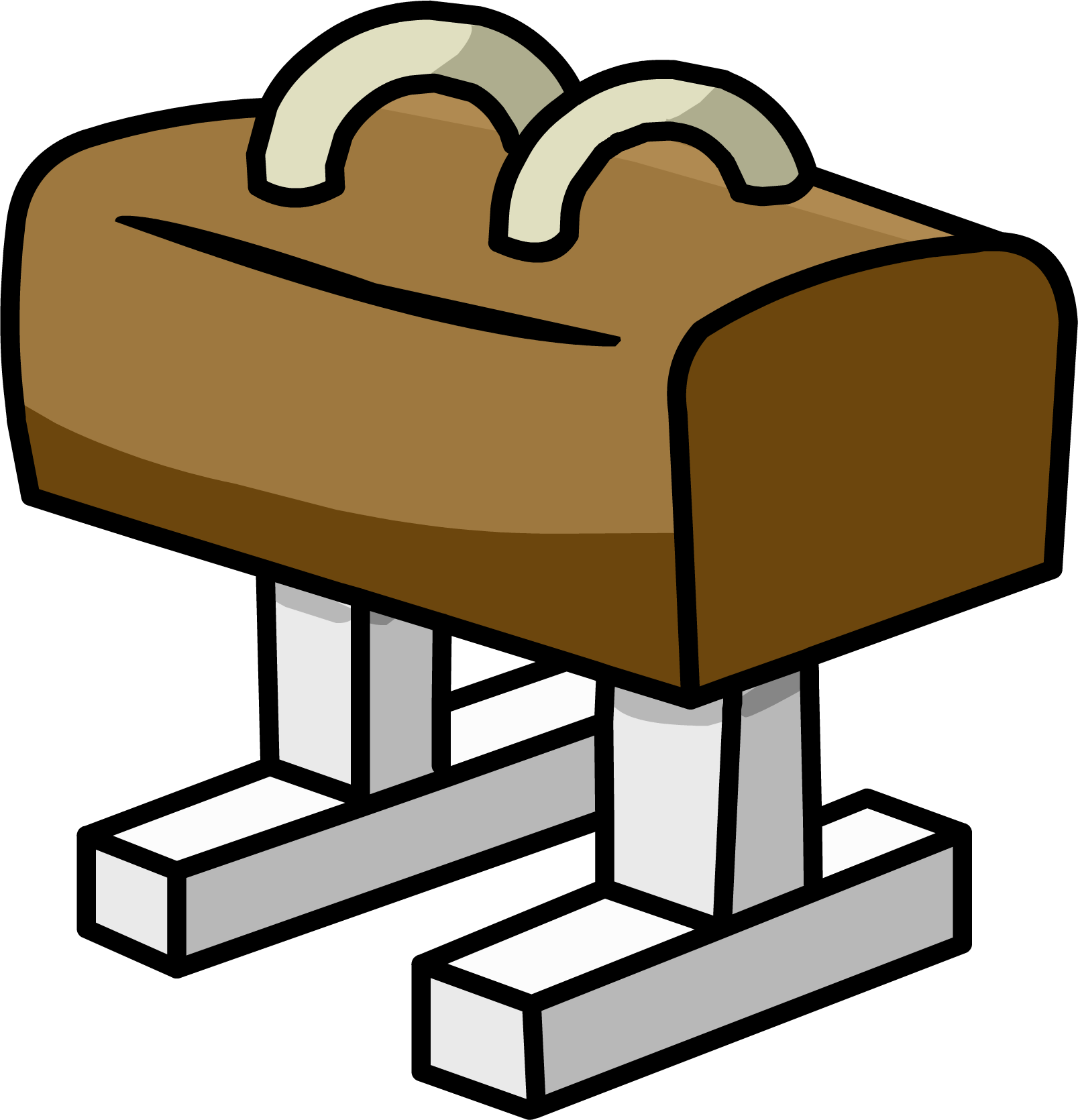 Pommel Horse - Png - Gymnastics Pommel Horse Cartoon (1607x1670), Png Download