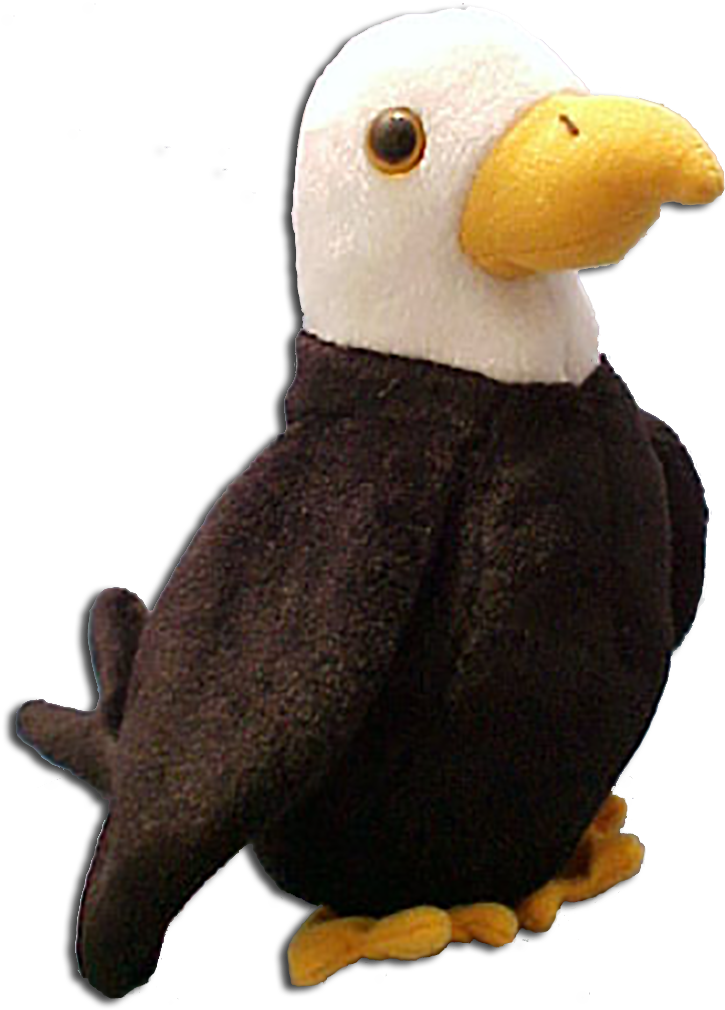 Ty Beanie Babies Baldy The Eagle Stuffed Animal - Eagle Stuffed Animal Transparent (753x1026), Png Download