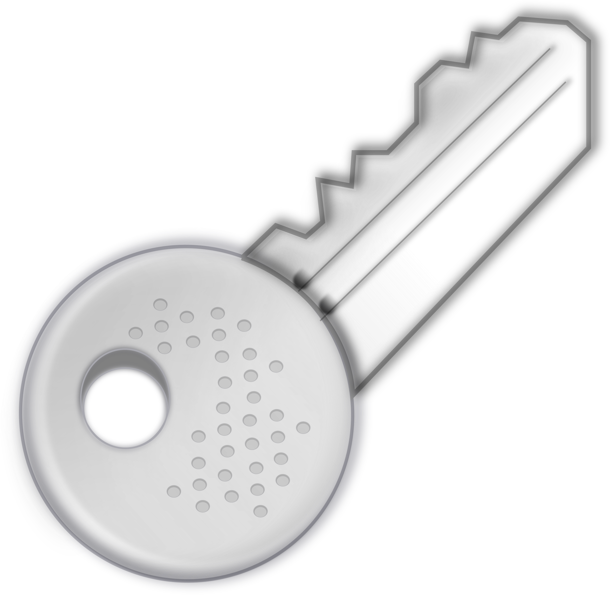 Key Clipart Silver Key - Silver Key Png (2382x2400), Png Download