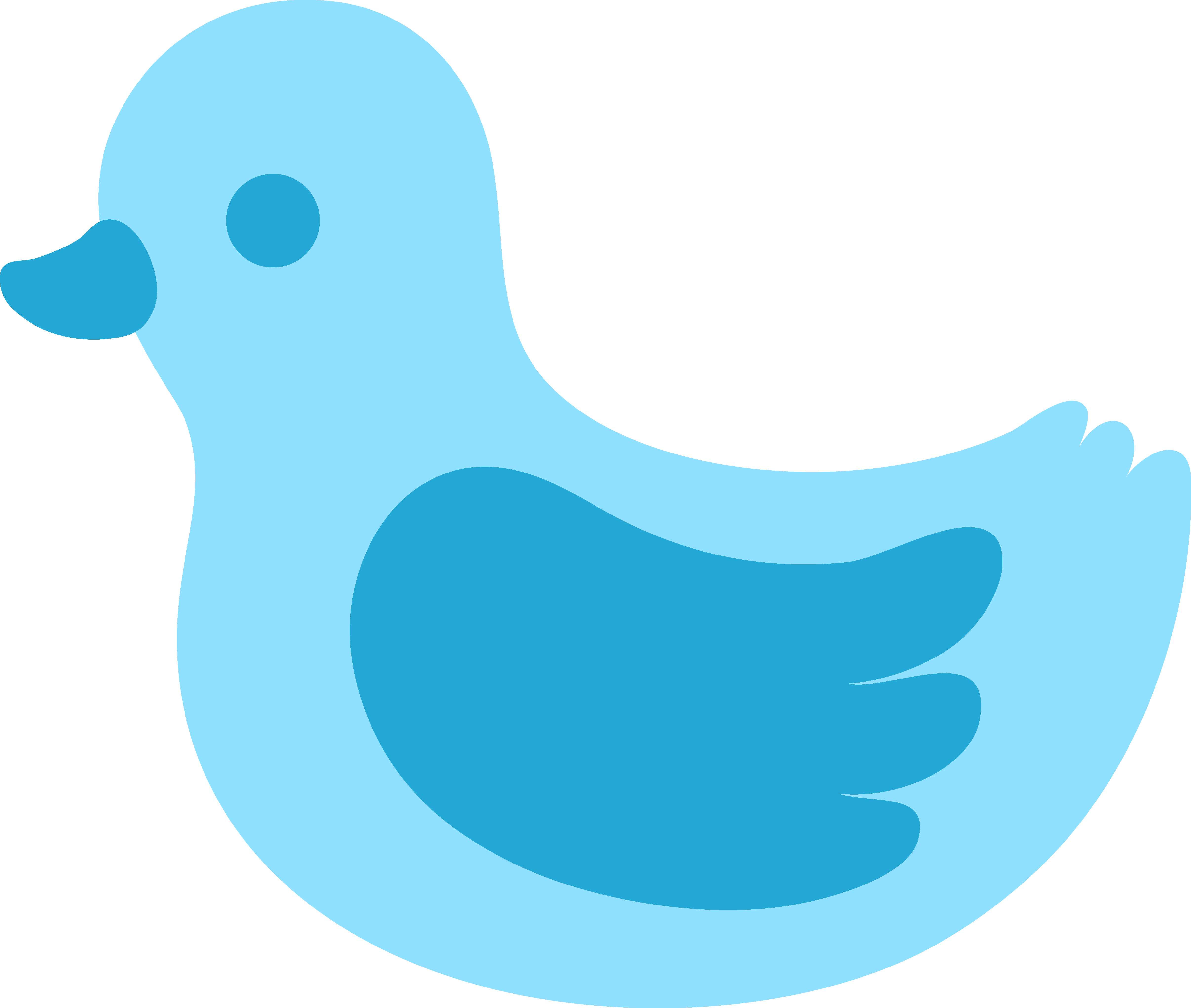Blue Bassinet Cliparts Cliparts Zone - Baby Blue Duck (4822x4081), Png Download