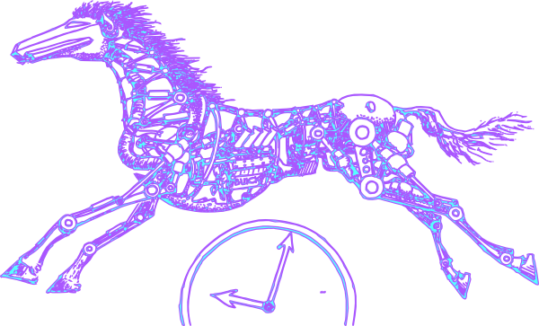 Original Png Clip Art File Purple Horse Svg Images (600x363), Png Download