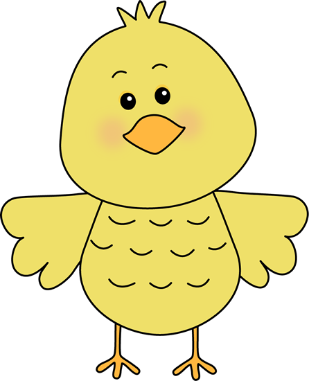 Yellow Baby Bird Clipart - Clip Art Black And White Bird (446x550), Png Download