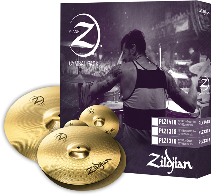 Zildjian Plz1316 Planet Z 3 Cymbal Pack - Zildjian Pack Plz1316 Planet Z Cymbals Hh13 C16 (800x800), Png Download