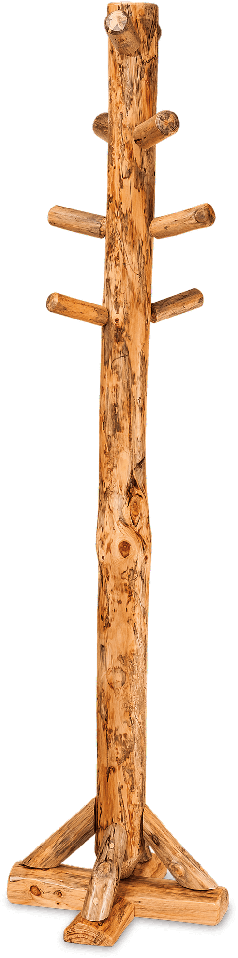 Hall Tree Log Furniture In - Log Furniture (492x1976), Png Download