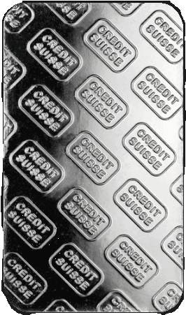 Backside View Of A Minted 1 Oz Credit Suisse Palladium - Monochrome (450x450), Png Download