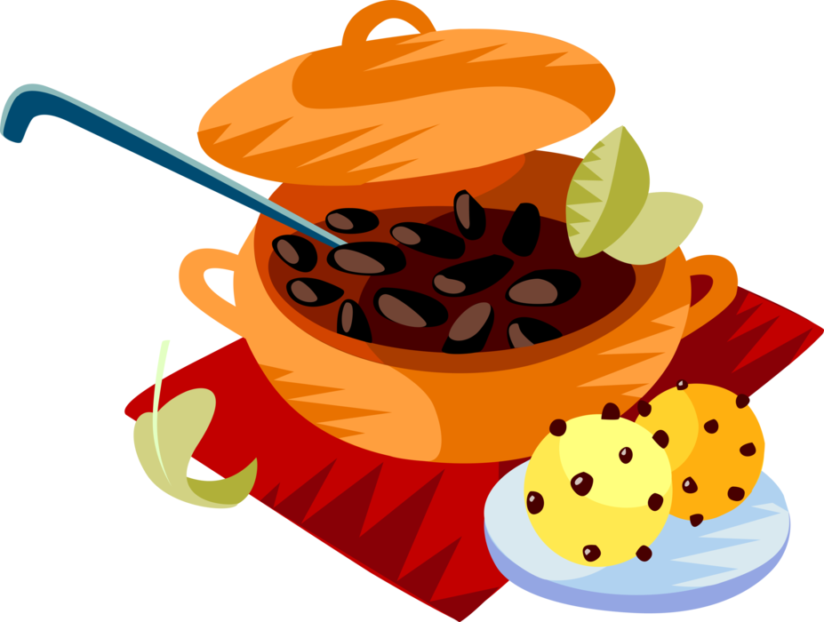 Vector Illustration Of Feijoada, Brazilian National - Feijoada Cartoon (927x700), Png Download